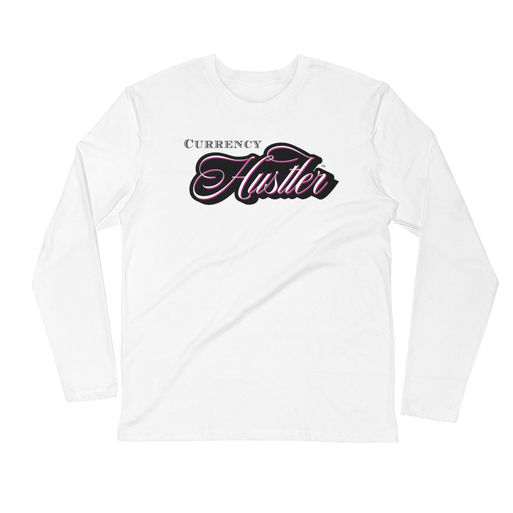 Currency Hustler Long Sleeve Fitted Crew. 100% combed ring-spun cotton
