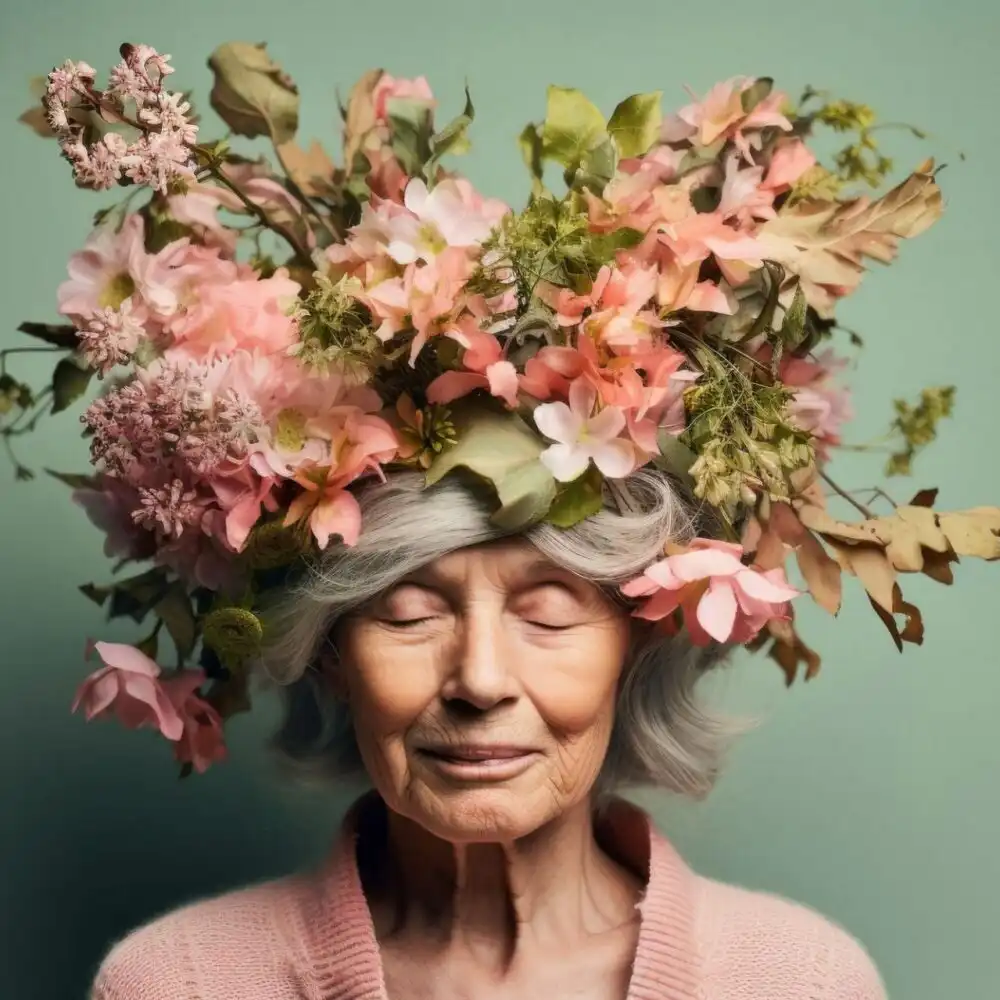 Lady showing activity best things for mental health including exercise, journaling, meditation, social connection, and healthy sleep habits.