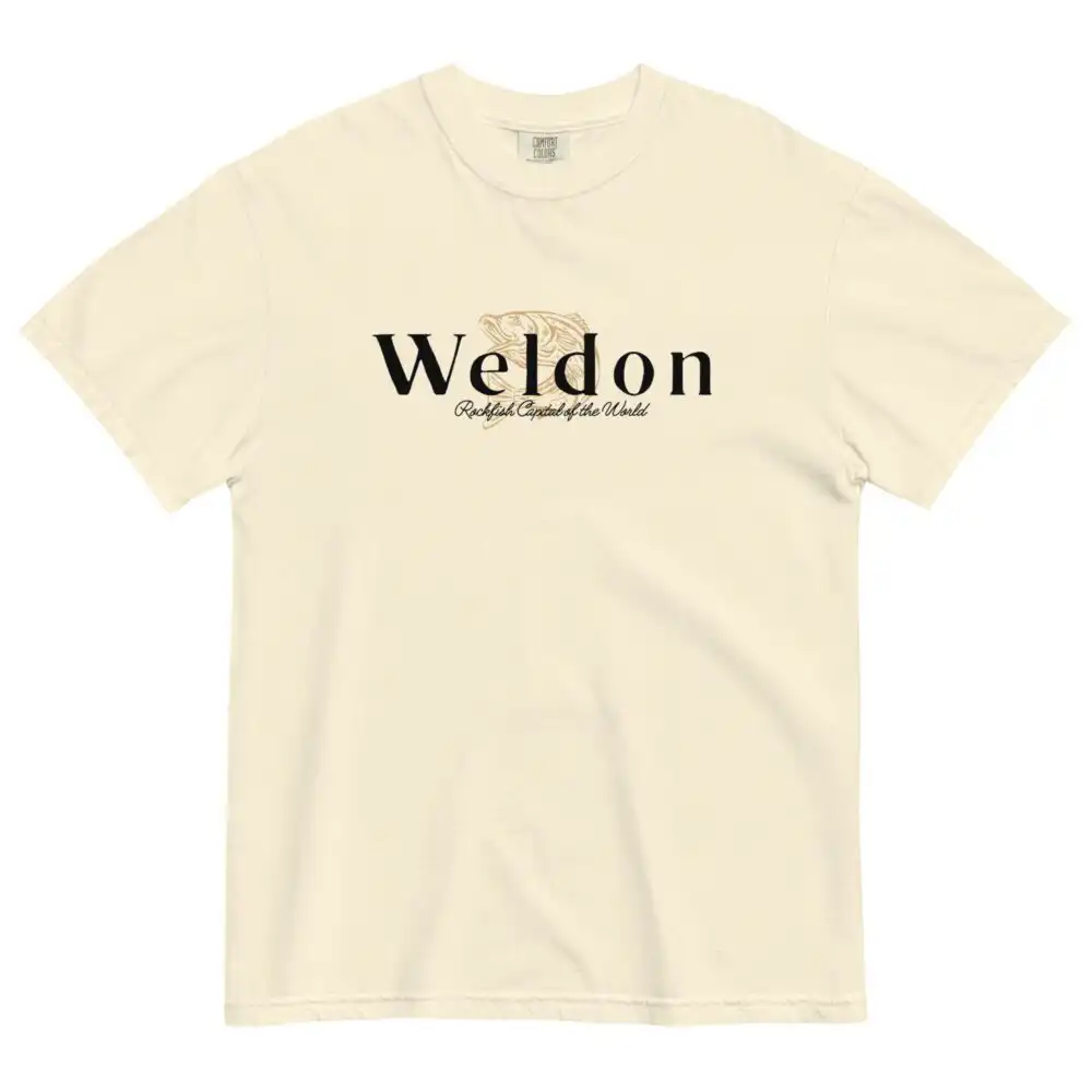 Angler fishing on Roanoke River at sunrise in Weldon NC wearing Rockfish Heritage Tee