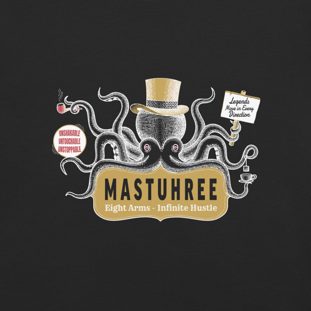 Close-up of original artwork on the best graphic tee shirt designed by a graphic designer with 20+ years of experience.