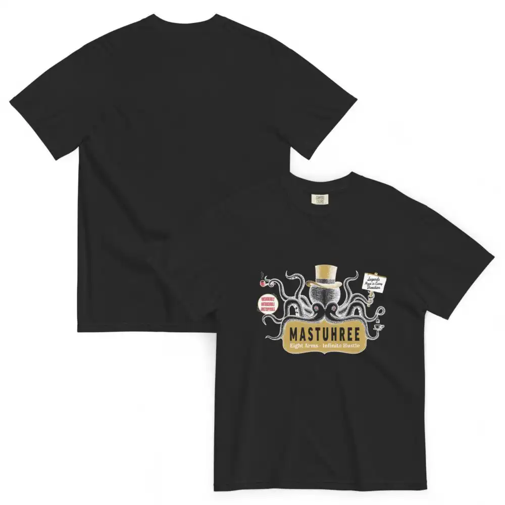 Flat lay of the best graphic tees for men in various colors and unique designs, perfect for everyday style