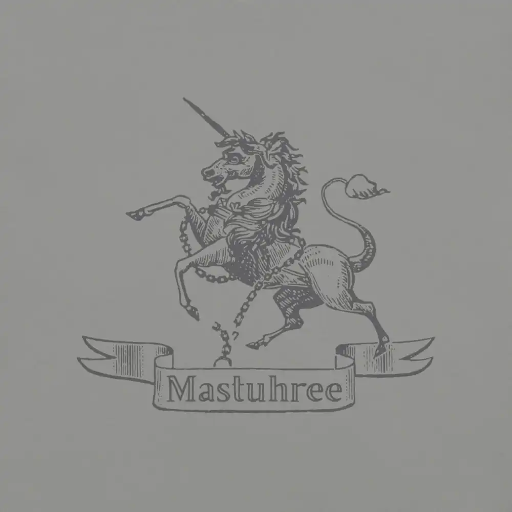 Light grey graphic tee for men with a bold unicorn print on soft ring-spun cotton