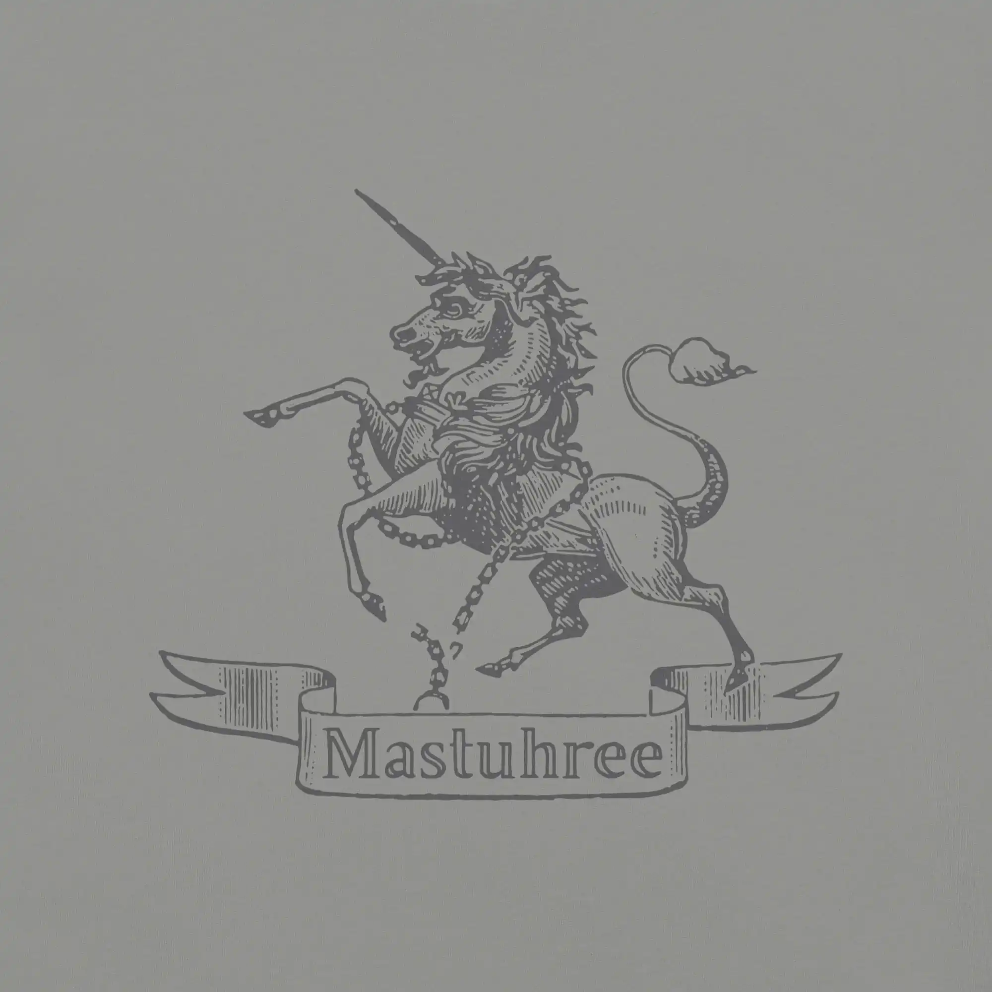 Light grey graphic tee for men with a bold unicorn print on soft ring-spun cotton