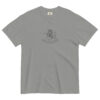 Grey graphic tee for men featuring a unicorn symbol printed on 100% ring-spun cotton