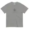 Grey graphic tee for men featuring a unicorn symbol printed on 100% ring-spun cotton