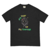 “My Fear Est My Courage” T-Shirts with Meaning black-and-white design, inspired by Bob Marley’s message of strength