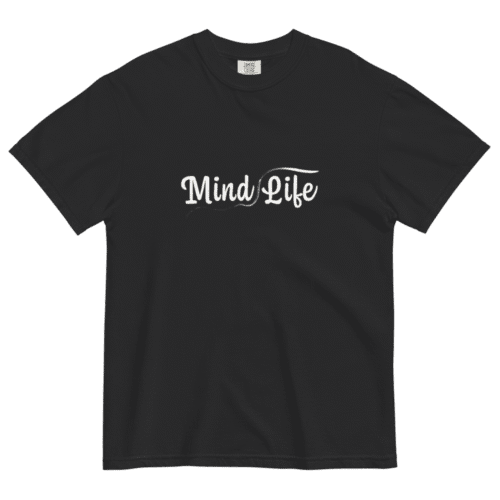 Mind Life T-Shirt by Mastuhree Brand – Front view of mental health awareness graphic tee
