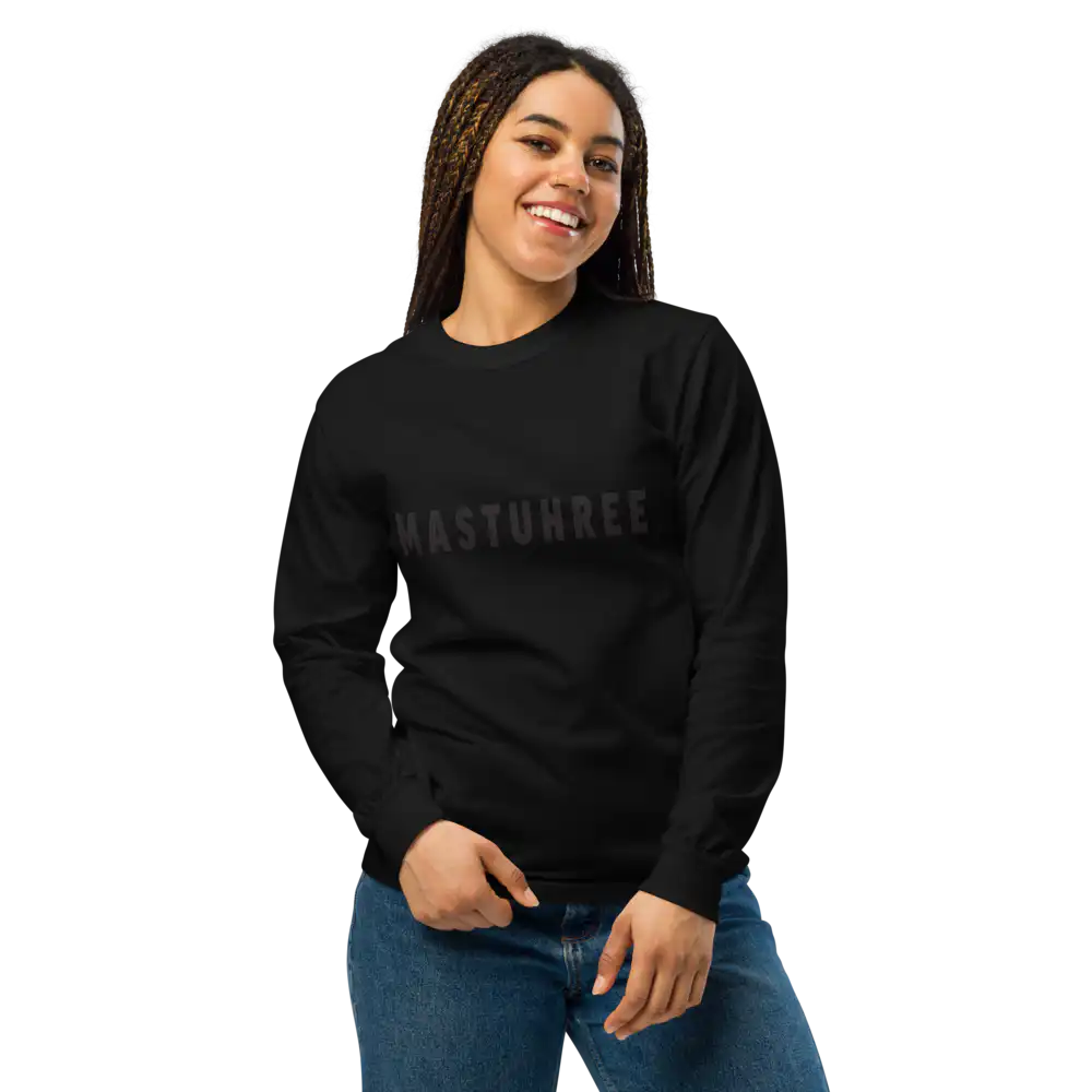 Classic Long Sleeve T-Shirt – Black on Black | Rapper Inspired
