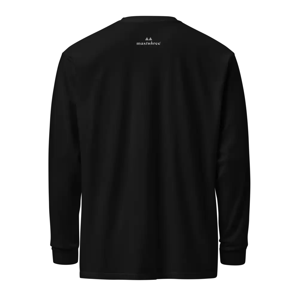 Mastuhree Classic Long Sleeve Black on Black styled with jeans and sneakers for hip hop inspired streetwear look