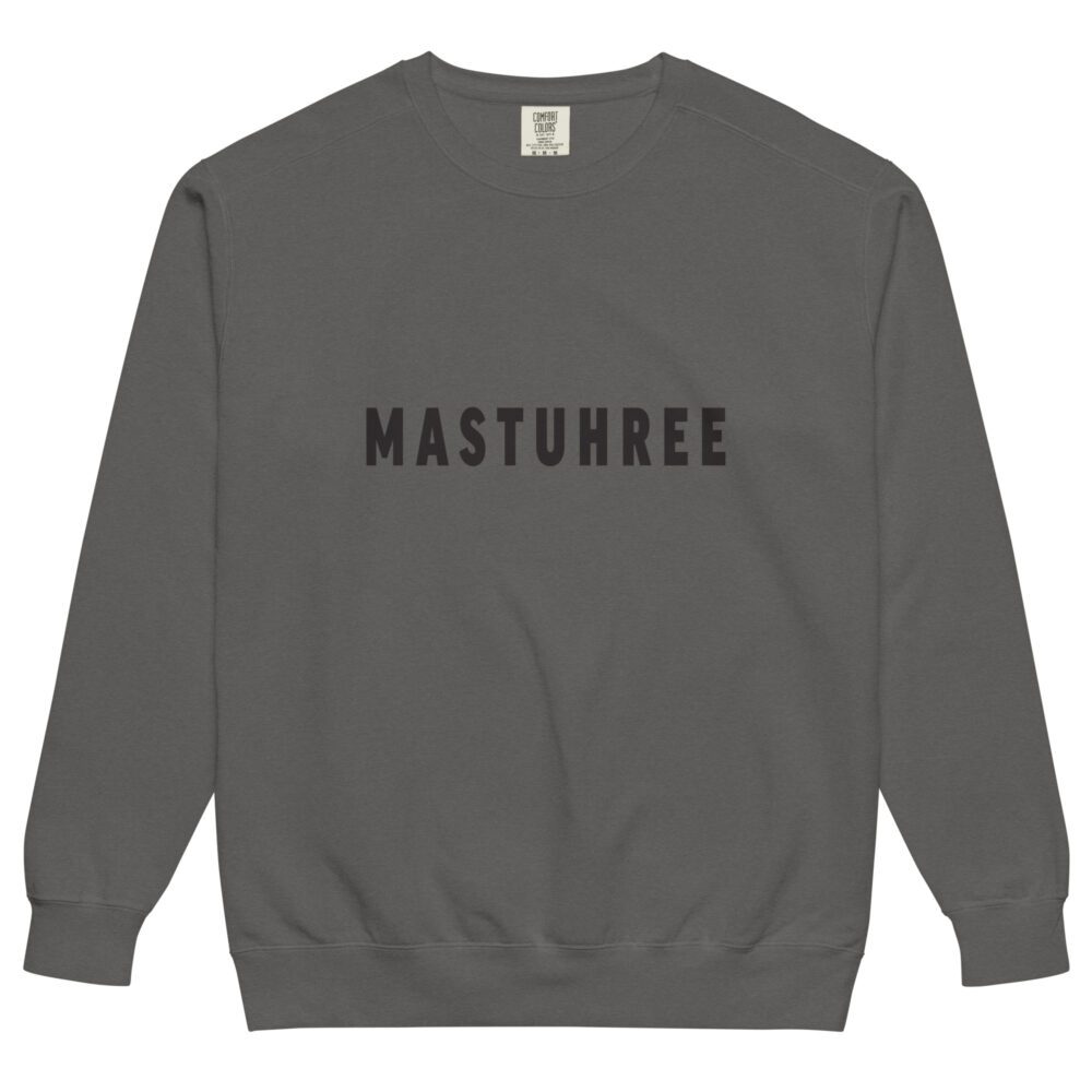 Classic Mastuhree Sweatshirt – premium unisex crewneck for fall streetwear, featuring bold logo and soft cotton blend, perfect for sweatshirt season 2025.