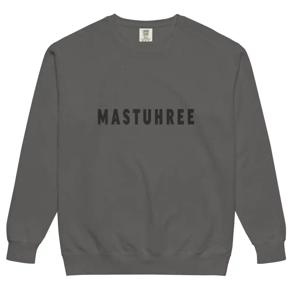 Classic Mastuhree Sweatshirt – premium unisex crewneck for fall streetwear, featuring bold logo and soft cotton blend, perfect for sweatshirt season 2025.