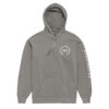 Grey University Hoodie with bold collegiate lettering promoting street knowledge and common-sense wisdom