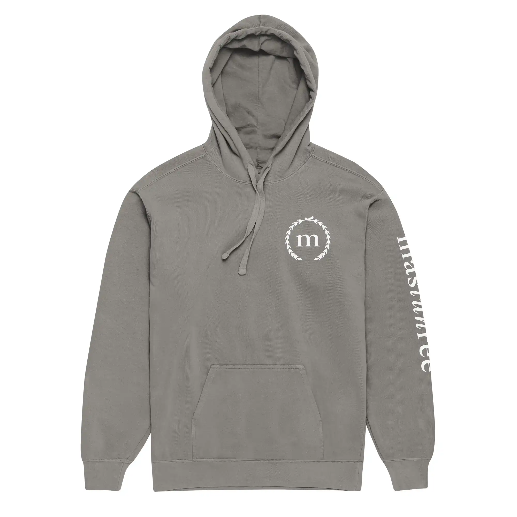 Grey University Hoodie with bold collegiate lettering promoting street knowledge and common-sense wisdom