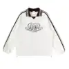 Vintage classic collar sweatshirt front view in premium luxury streetwear style