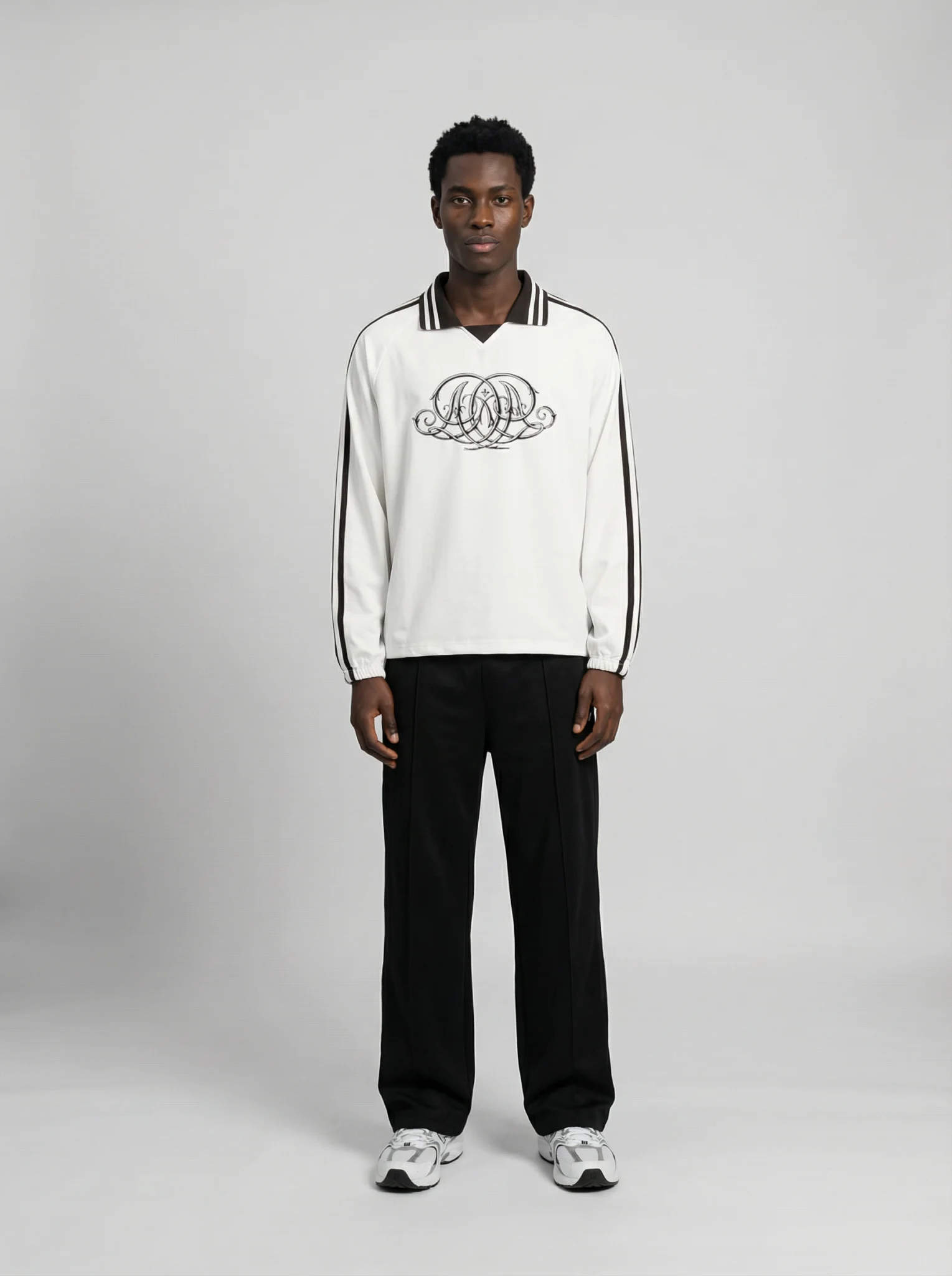 Front view of a young man wearing the Vintage Classic Shirt by Mastuhree, featuring a clean silhouette, premium fabric, and timeless streetwear design.