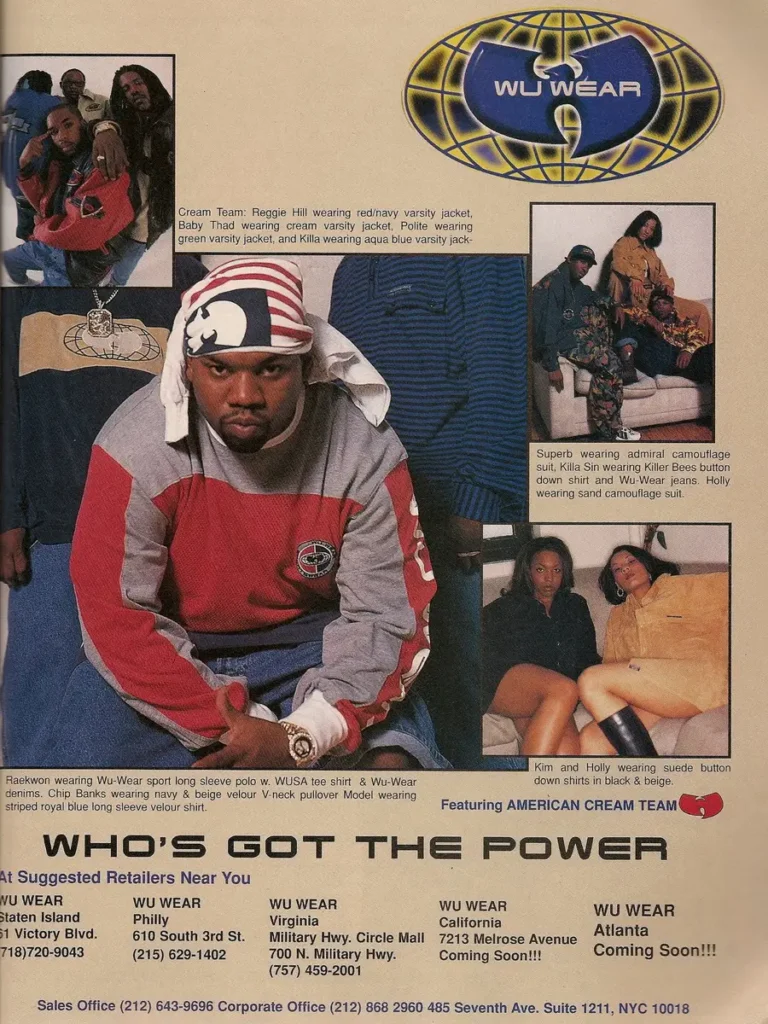 Wu-Wear clothing catalog 2 showcasing official Wu-Tang fashion line from the 1990s.