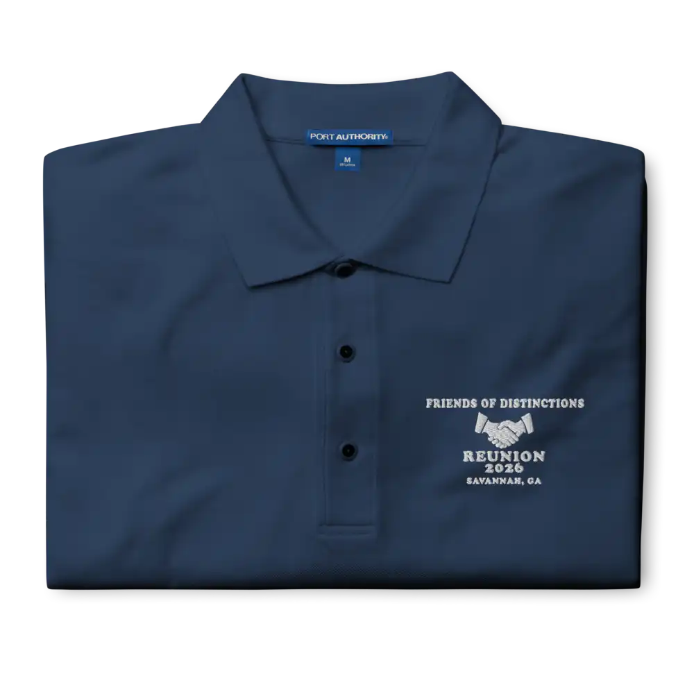 Friends of Distinction polo folded