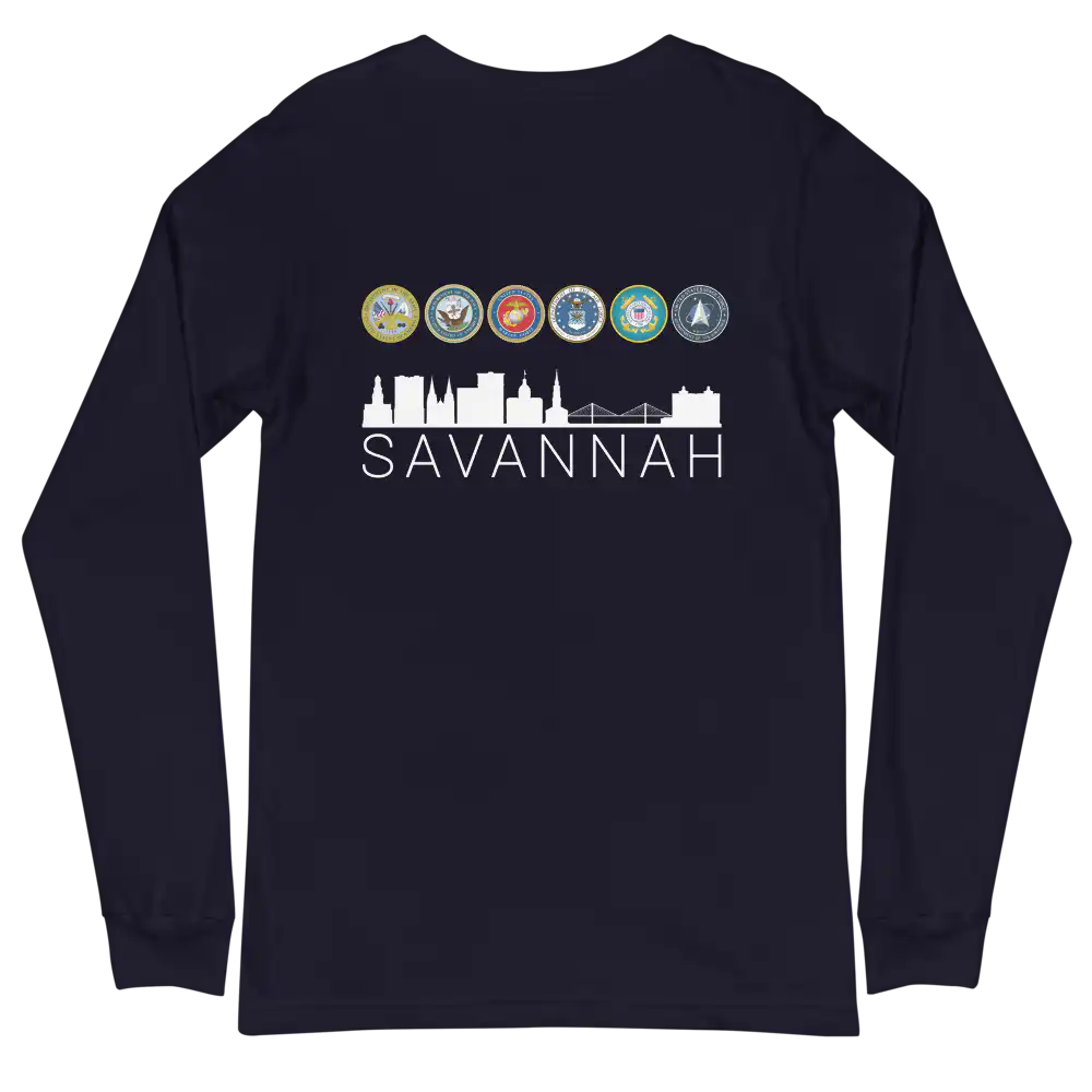 Friends of Distinction long sleeve tshirt back navy