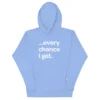 Cold Summer premium heavyweight Carolina Blue hoodie inspired by hip-hop culture and luxury streetwear by Mastuhree Brand.
